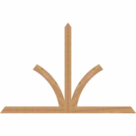 Ekena Millwork Richland Timber Gable Bracket, Western Red Cedar, 72"W x 48"H x 1 1/2"D x 3 1/2"F, 16/12 Pitch GBW072X48X0204RIC00SWR